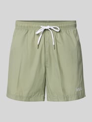 Badeshorts mit Label-Print Modell 'HAITI' von HUGO - 4