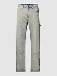 Straight Fit Jeans im Used-Look von EIGHTYFIVE Blau - 29