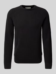 Regular Fit Strickpullover aus Baumwoll-Mix mit Strukturmuster von Tom Tailor Denim Schwarz - 25