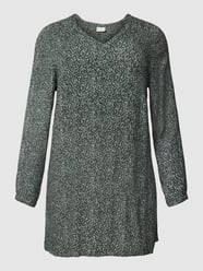 PLUS SIZE Bluse mit Allover-Muster Modell 'Cherana' von KAFFE Curve Grün - 13