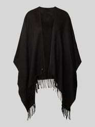 Poncho met rafels, model 'Cashmink' van Fraas - 5