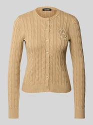 Strickjacke mit Label-Stitching von Lauren Ralph Lauren Beige - 17