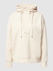 Bluza z kapturem z krótkim zamkiem błyskawicznym od Jake*s Collection Biały - 33