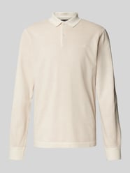 Regular Fit Poloshirt aus reiner Baumwolle mit geripptem Kragen von Marc O'Polo Beige - 32