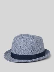 Strohhut mit Hutband Modell 'TRILBY' von Müller Headwear Blau - 43