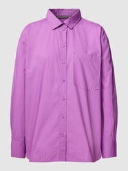 Damen Hemdbluse mit Brusttasche von Jake*s Collection Lila - 41