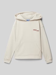 Hoodie mit Label-Print Modell 'GREENPOINT' von Jack & Jones Beige - 47