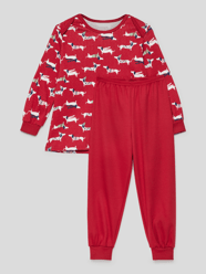 Pyjama mit Allover-Muster von Calida Rot - 12