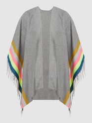 Poncho met gerecycled katoen  van Fraas Grijs / zwart - 11