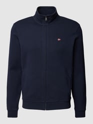Sweatjack met logodetail, model 'BALIS' van Napapijri Blauw - 21