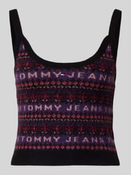 Top o kroju slim fit z dodatkiem wełny model ‘FAIRISLE’ od Tommy Jeans - 15