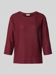 Relaxed fit sweatshirt met structuurmotief van s.Oliver RED LABEL Bordeaux - 16