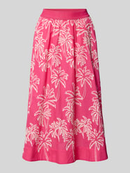 midirok met all-over bloemenmotief stitching van Milano Italy - 10