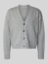 Strickjacke mit V-Ausschnitt und Label-Stitching von REVIEW - 1