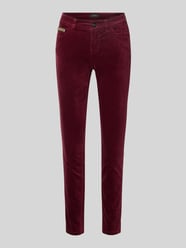 Skinny Fit Stoffhose mit Zier-Stitching von Marc Cain Bordeaux - 39