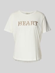 T-Shirt mit Perlenbesatz Modell 'FQGaya' von FREE/QUENT Beige - 36