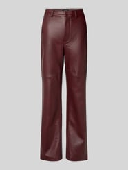 Broek in leerlook, model 'KARSON' van Bardot Bordeaux - 22