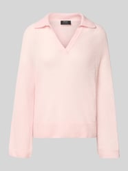 Sweter o kroju relaxed fit z mieszanki moheru i wełny z alpaki od Marc Cain Fuksjowy - 47