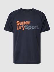 T-shirt met ronde hals, model 'TRAIN ACTIVE' van Superdry Sports Blauw / turquoise - 9