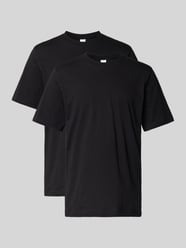 T-shirt met geribde ronde hals in set van 2 van SCHIESSER - 37