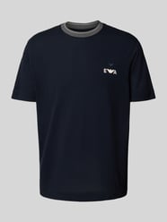 T-Shirt mit Label-Stitching und Rundhalsausschnitt von Emporio Armani - 7