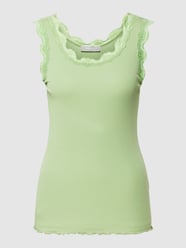 Tanktop mit Spitzenbesatz von Fransa Grün - 15