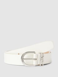 Ledergürtel mit Label-Applikation Modell 'MUST' von CK Calvin Klein Weiß - 10