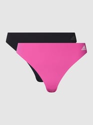 Stringi z nadrukiem z logo w zestawie 2 szt. od ADIDAS SPORTSWEAR Fuksjowy - 28