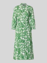 Midikleid aus reiner Viskose mit Umlegekragen von MORE & MORE - 10