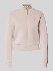 Sweatjacke mit Label-Badge Modell 'NEW ALLIE' von Guess Activewear Beige - 6