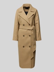 Mantel mit Reverskragen und Bindegürtel Modell 'VALENCIA' von Pegador Beige - 30