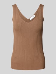 Top z fakturowanym wzorem model ‘TRIXIE’ od Selected Femme Brązowy - 14