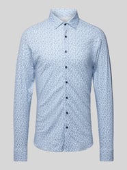 Slim Fit Business-Hemd mit Kentkragen von Desoto Blau - 36