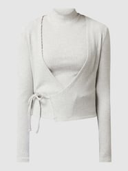 Cropped Cardigan und Top im Set Modell 'Veviter'  von Levi's® Grau / Schwarz - 5