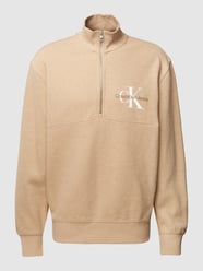 Strickpullover mit Label-Details von Calvin Klein Jeans Beige - 1