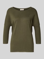 Sweter z dzianiny z mieszanki wiskozy z rękawem o dł. 3/4 model ‘JONE’ od FREE/QUENT - 36