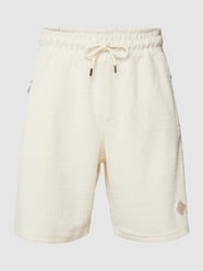 Shorts mit Crinkle-Optik von Pegador Beige - 1