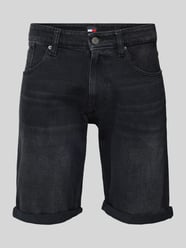 Slim Fit Jeansshorts mit Label-Stitching Modell 'RONNIE' von Tommy Jeans Schwarz - 15