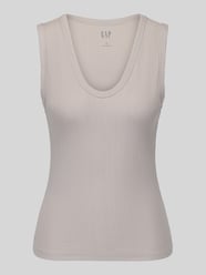 Slim fit top van katoenmix van GAP Beige - 43