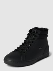 Veterboots met imitatiebontbekleding van Lacoste Zwart - 14
