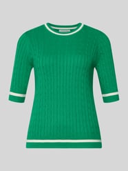 Sweter z dzianiny z prążkowanymi wykończeniami od Christian Berg Woman - 20