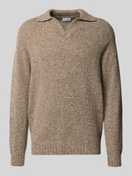 Gebreide pullover met polokraag en v-hals van Profuomo - 28