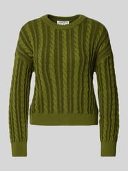 Gebreide pullover met kabelpatroon van JAKE*S STUDIO WOMAN Groen - 15