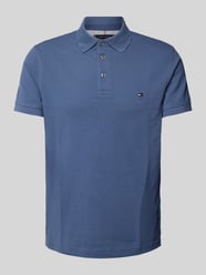 Slim Fit Poloshirt mit Label-Stitching von Tommy Hilfiger Blau - 39