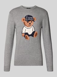 Sweter z dzianiny z mieszanka wiskozy model 'NAVIN' od GUESS - 1