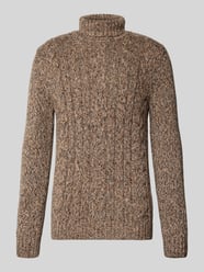 Sweter z golfem o kroju regular fit z prążkowanymi wykończeniami od RAGMAN - 9