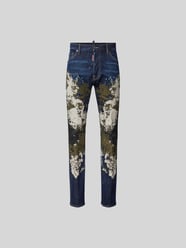 Jeansy Slim Fit z detalem z logo od Dsquared2 - 14
