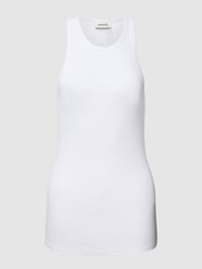 Tanktop met fijnrib van Modström Wit - 15
