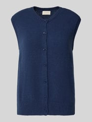 Strickweste mit Rundhalsausschnitt und Knopfleiste von Milano Italy - 10