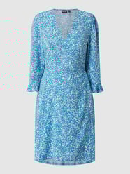 Wikkeljurk van viscose, model 'Valma' van Pieces Blauw / turquoise - 32